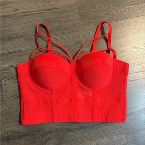 Red Women's Bustier Top